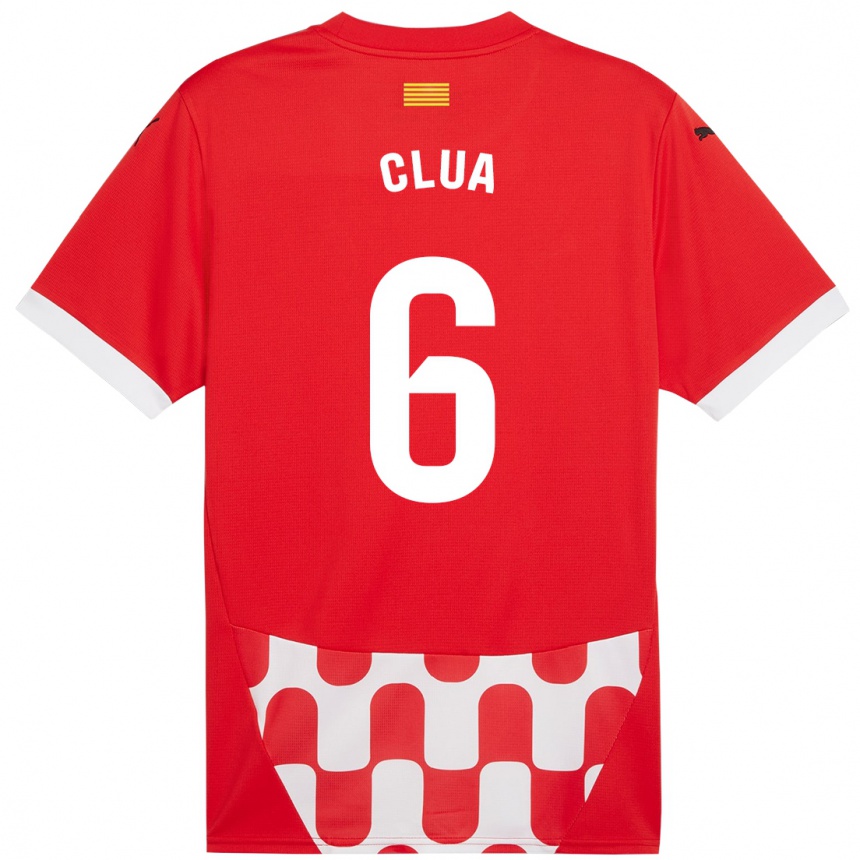 Niño Fútbol Camiseta Silvi Clua #6 Rojo Blanco 1ª Equipación 2024/25 México