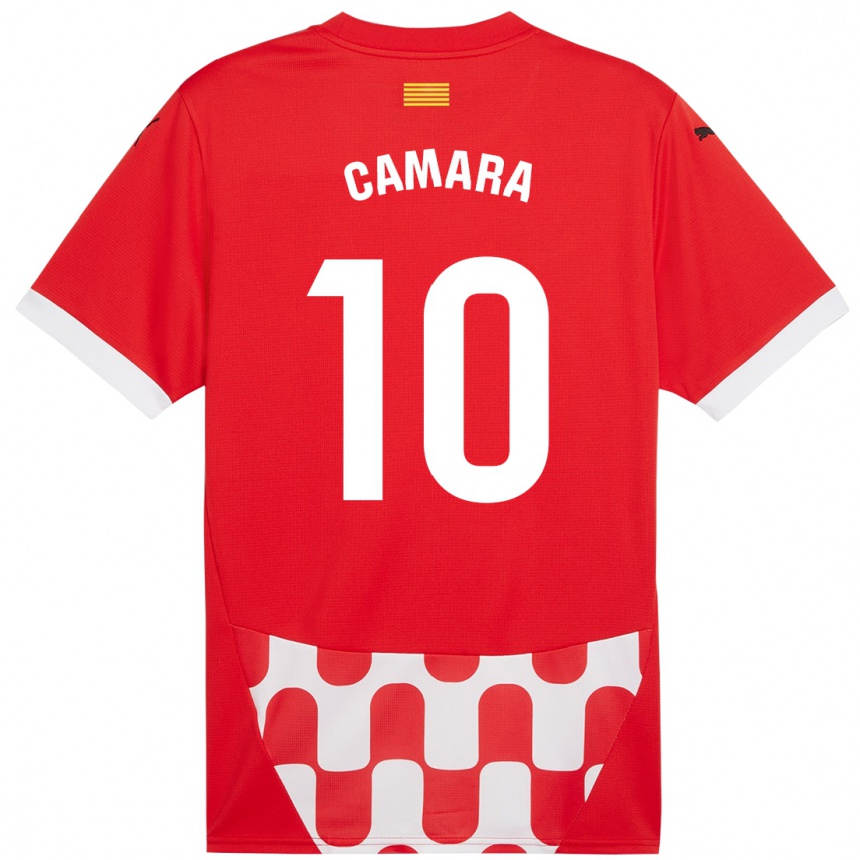 Niño Fútbol Camiseta Dawda Camara #10 Rojo Blanco 1ª Equipación 2024/25 México