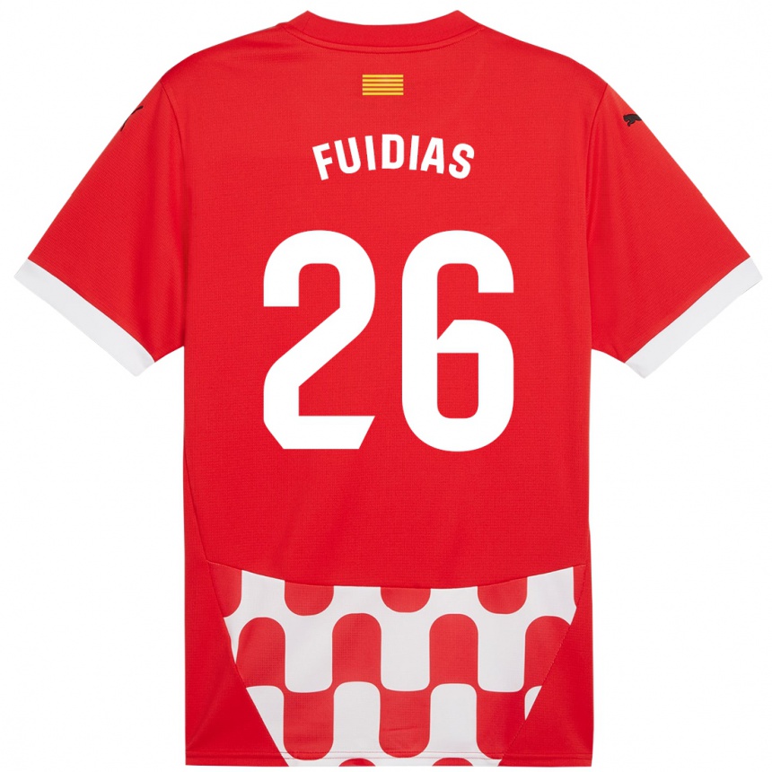 Niño Fútbol Camiseta Toni Fuidias #26 Rojo Blanco 1ª Equipación 2024/25 México