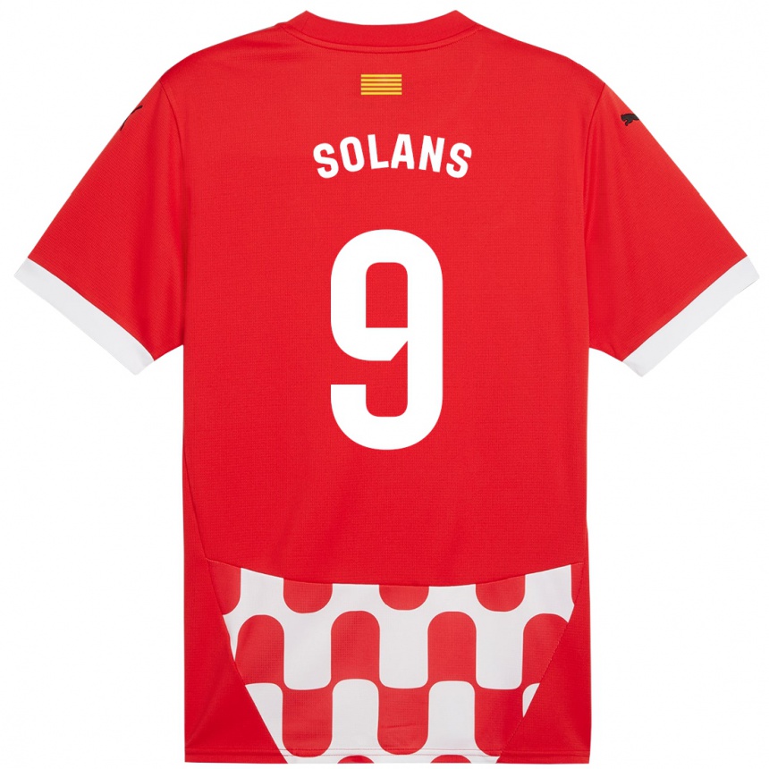 Niño Fútbol Camiseta Sergi Solans #9 Rojo Blanco 1ª Equipación 2024/25 México