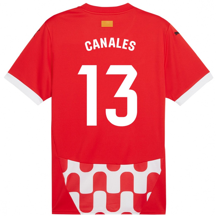 Niño Fútbol Camiseta Juanvi Canales #13 Rojo Blanco 1ª Equipación 2024/25 México