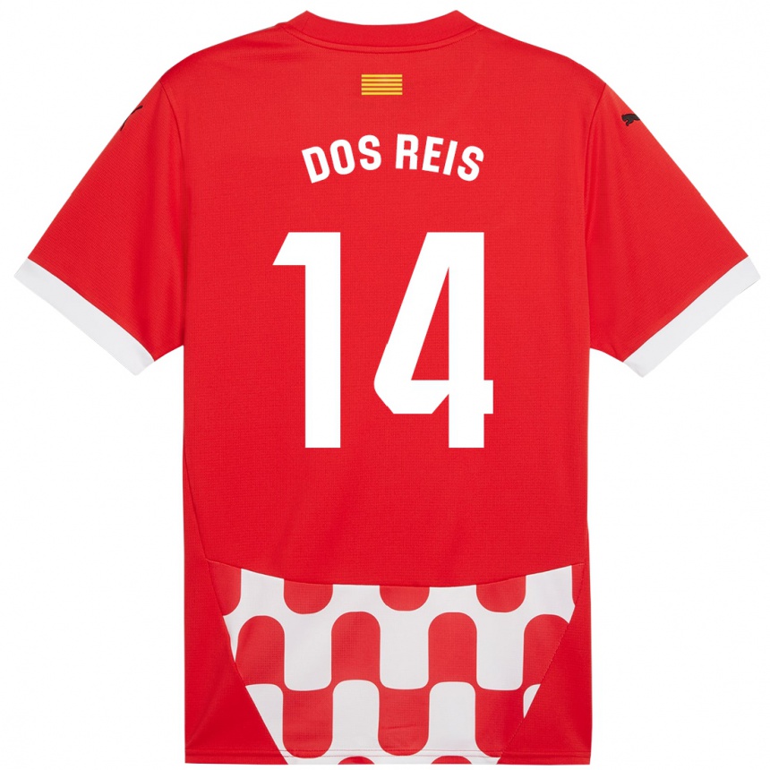 Niño Fútbol Camiseta Leo Dos Reis #14 Rojo Blanco 1ª Equipación 2024/25 México