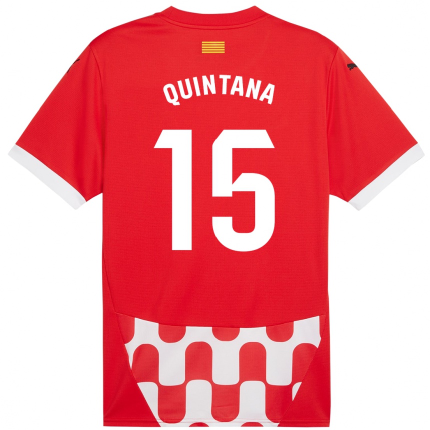 Niño Fútbol Camiseta Amru Quintana #15 Rojo Blanco 1ª Equipación 2024/25 México