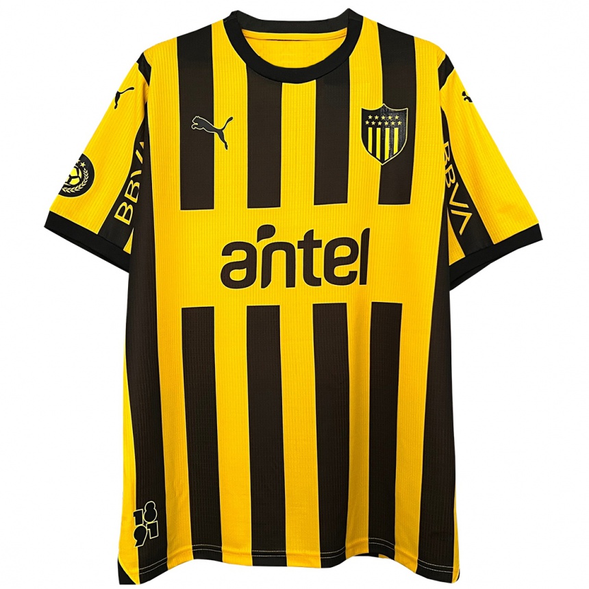 Niño Fútbol Camiseta Pablo Nongoy #0 Amarillo Negro 1ª Equipación 2024/25 México