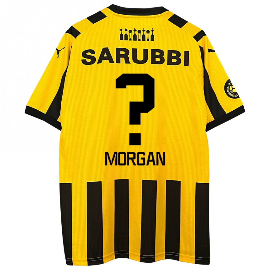 Niño Fútbol Camiseta Kevin Morgan #0 Amarillo Negro 1ª Equipación 2024/25 México