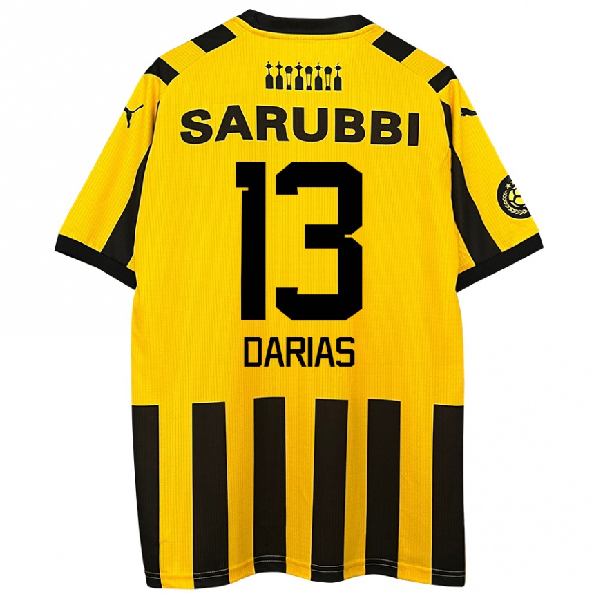 Niño Fútbol Camiseta Eduardo Darias #13 Amarillo Negro 1ª Equipación 2024/25 México