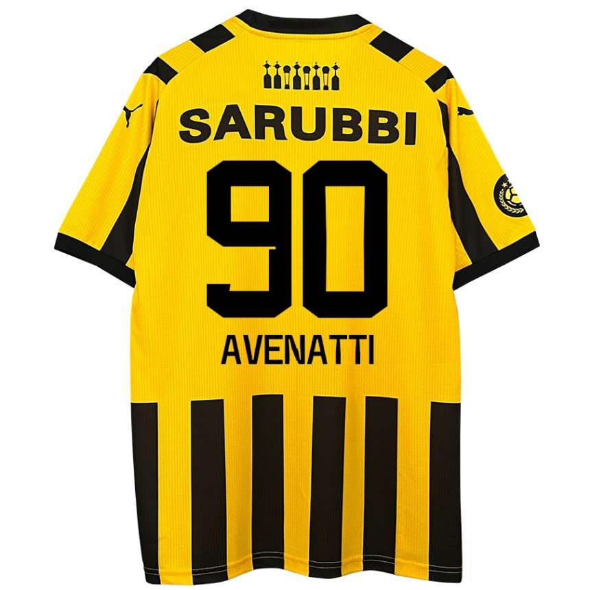 Niño Fútbol Camiseta Felipe Avenatti #90 Amarillo Negro 1ª Equipación 2024/25 México