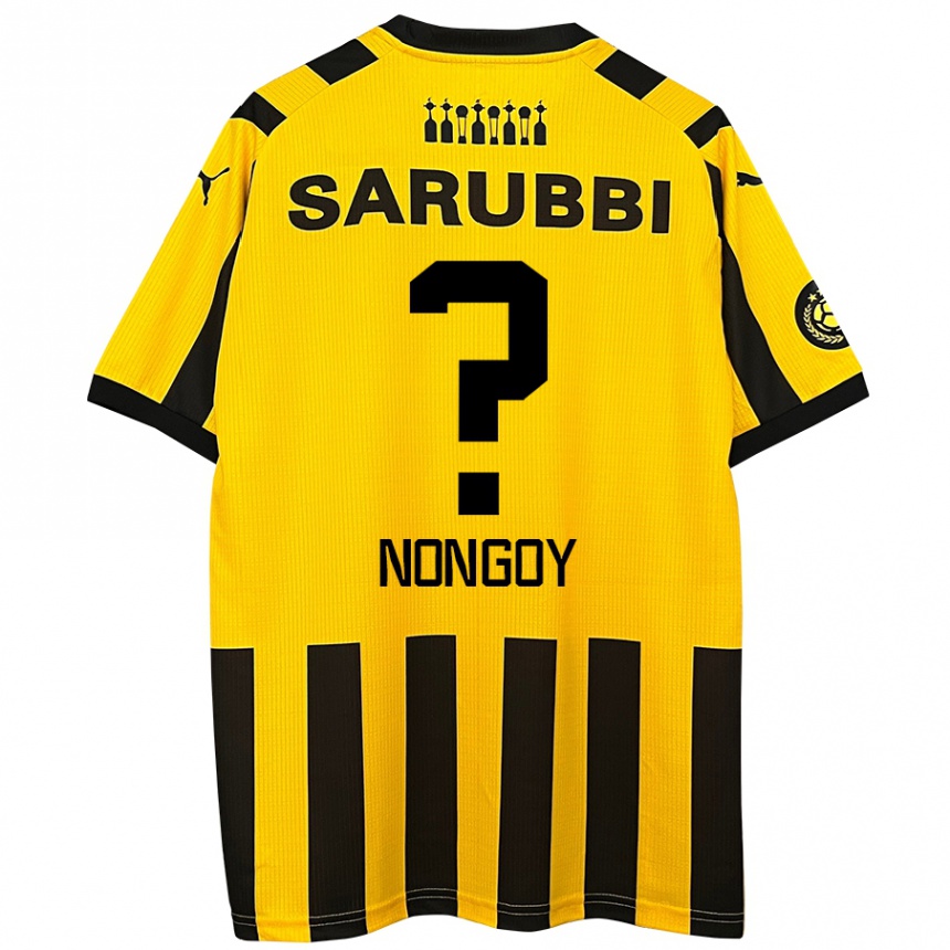 Niño Fútbol Camiseta Pablo Nongoy #0 Amarillo Negro 1ª Equipación 2024/25 México