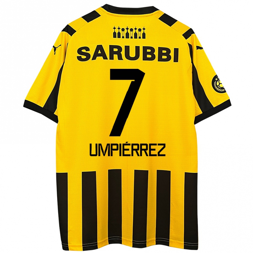 Niño Fútbol Camiseta Leandro Umpiérrez #7 Amarillo Negro 1ª Equipación 2024/25 México