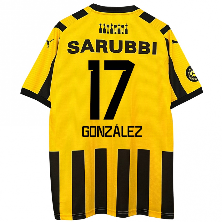 Niño Fútbol Camiseta Luciano González #17 Amarillo Negro 1ª Equipación 2024/25 México