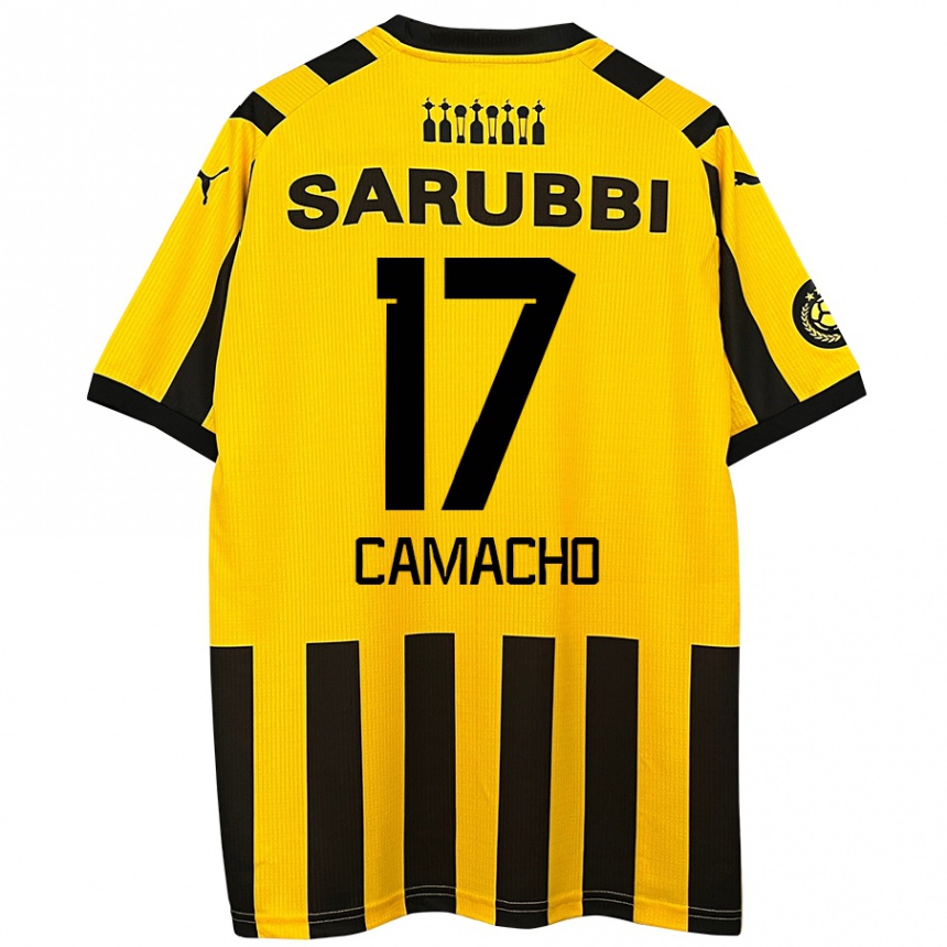 Niño Fútbol Camiseta Sebastián Camacho #17 Amarillo Negro 1ª Equipación 2024/25 México