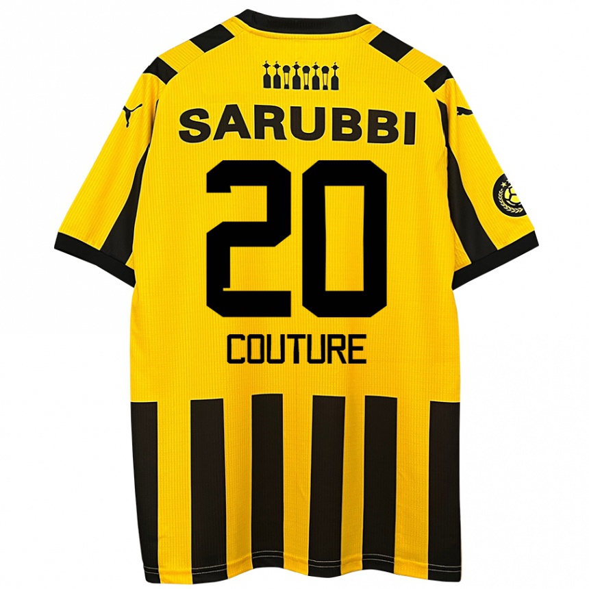 Niño Fútbol Camiseta Lorenzo Couture #20 Amarillo Negro 1ª Equipación 2024/25 México