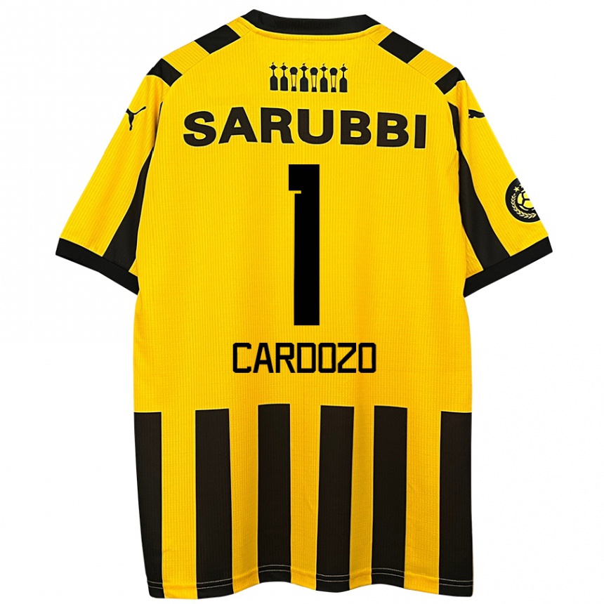 Niño Fútbol Camiseta Thiago Cardozo #1 Amarillo Negro 1ª Equipación 2024/25 México