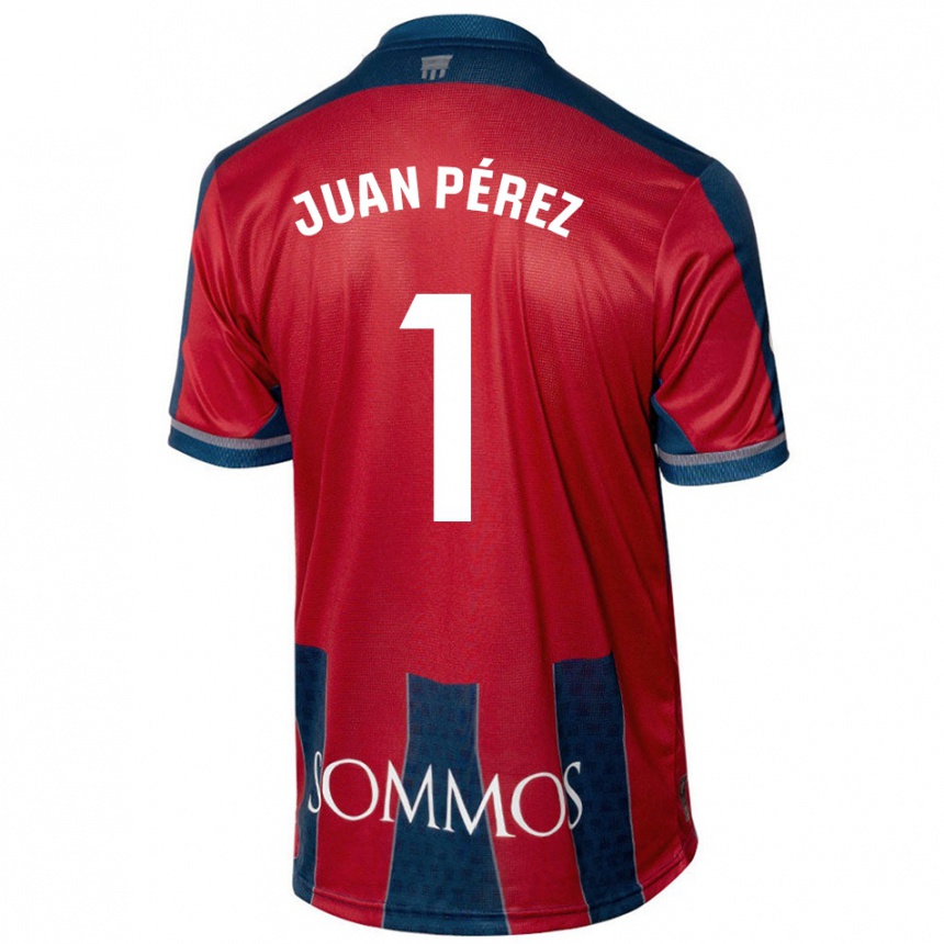 Niño Fútbol Camiseta Juan Pérez #1 Rojo Azul 1ª Equipación 2024/25 México