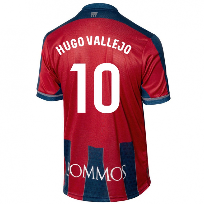 Niño Fútbol Camiseta Hugo Vallejo #10 Rojo Azul 1ª Equipación 2024/25 México