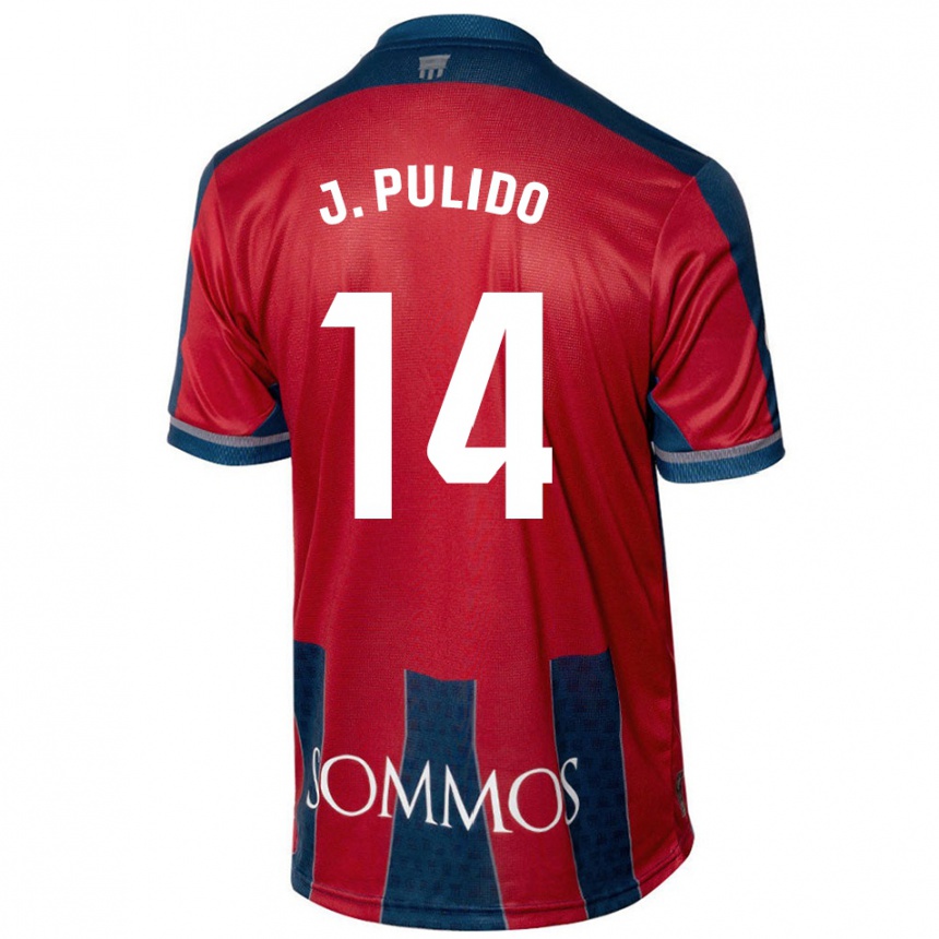 Niño Fútbol Camiseta Jorge Pulido #14 Rojo Azul 1ª Equipación 2024/25 México