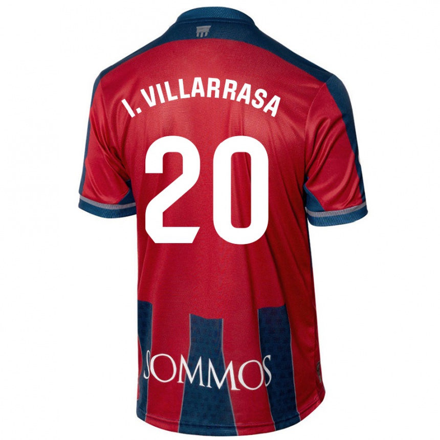 Niño Fútbol Camiseta Ignasi Vilarrasa #20 Rojo Azul 1ª Equipación 2024/25 México