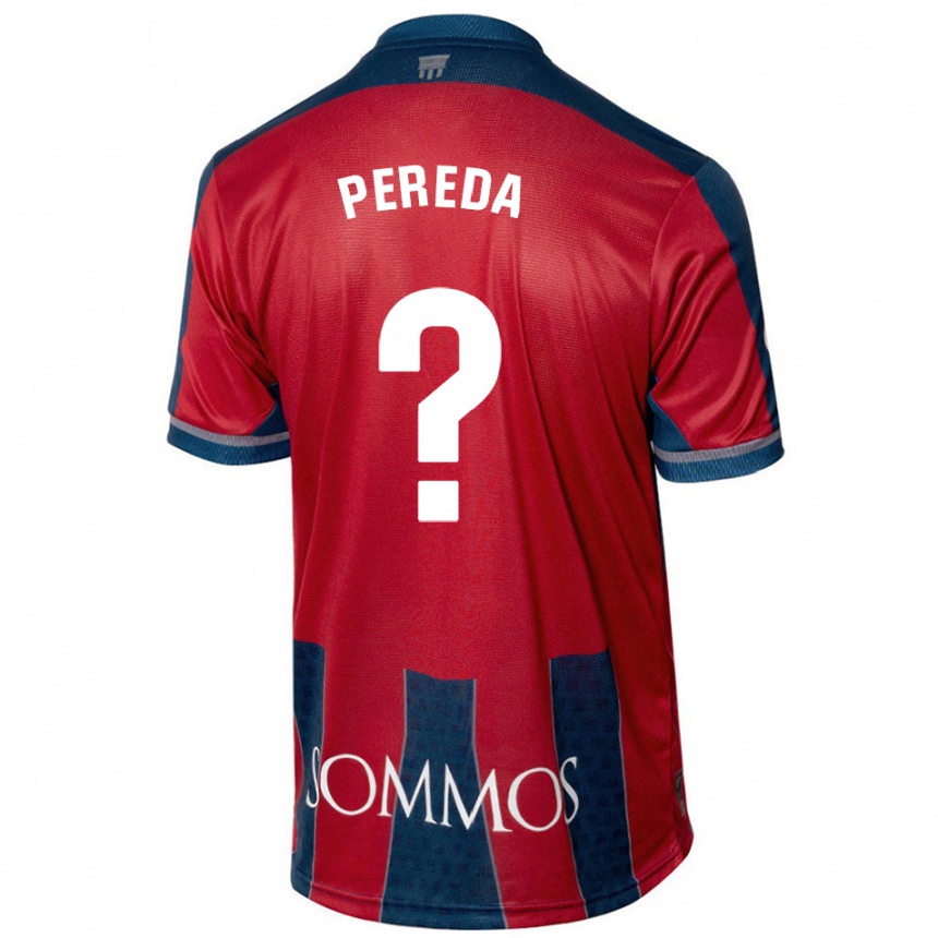 Niño Fútbol Camiseta Adrián Pereda #0 Rojo Azul 1ª Equipación 2024/25 México