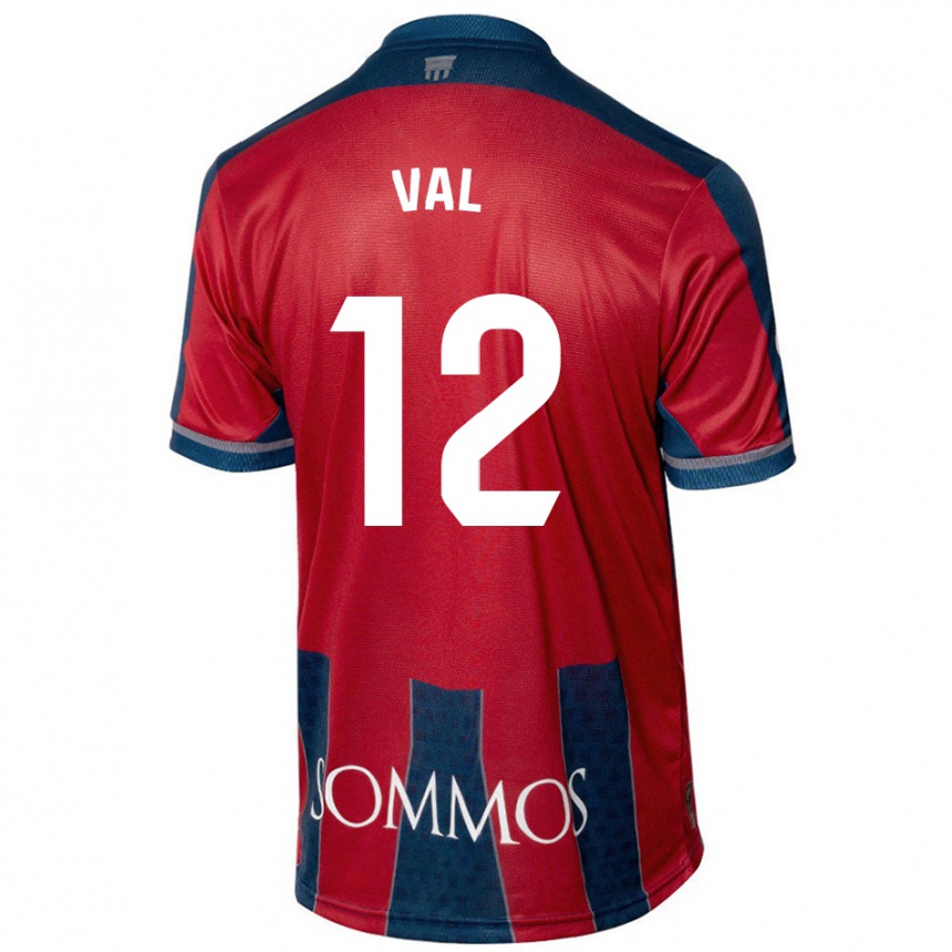 Niño Fútbol Camiseta Ángel Val #12 Rojo Azul 1ª Equipación 2024/25 México