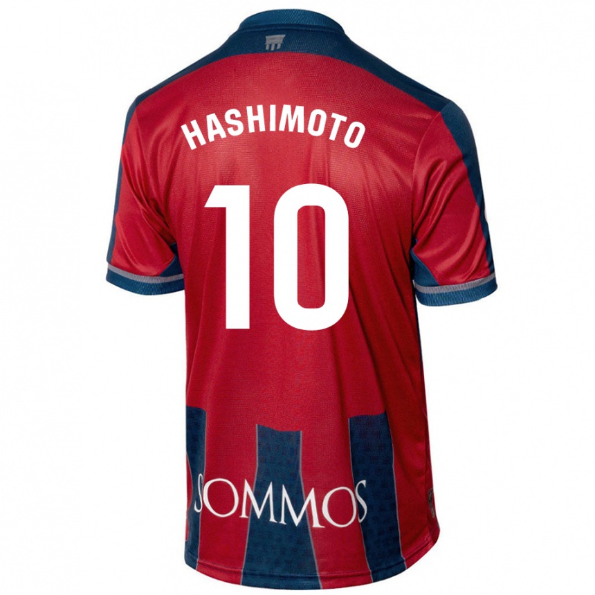 Niño Fútbol Camiseta Kento Hashimoto #10 Rojo Azul 1ª Equipación 2024/25 México