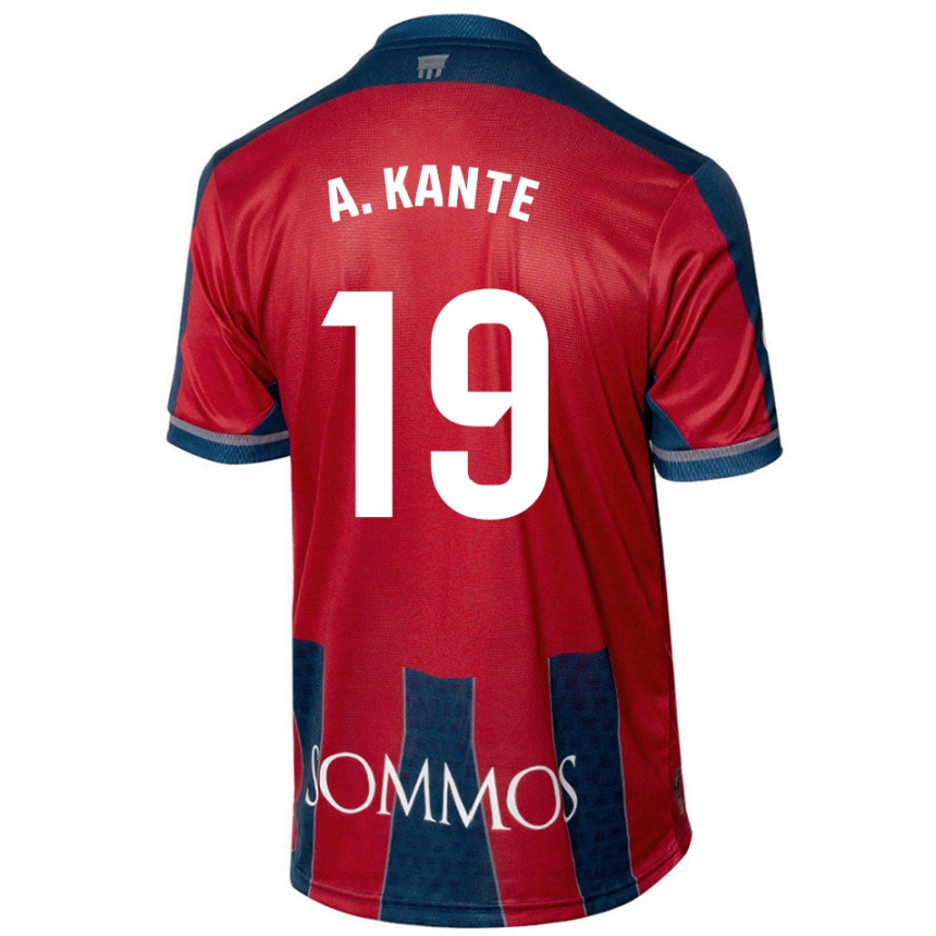 Niño Fútbol Camiseta Abou Kanté #19 Rojo Azul 1ª Equipación 2024/25 México