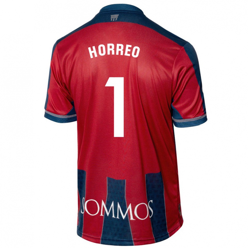 Niño Fútbol Camiseta Berto Hórreo #1 Rojo Azul 1ª Equipación 2024/25 México