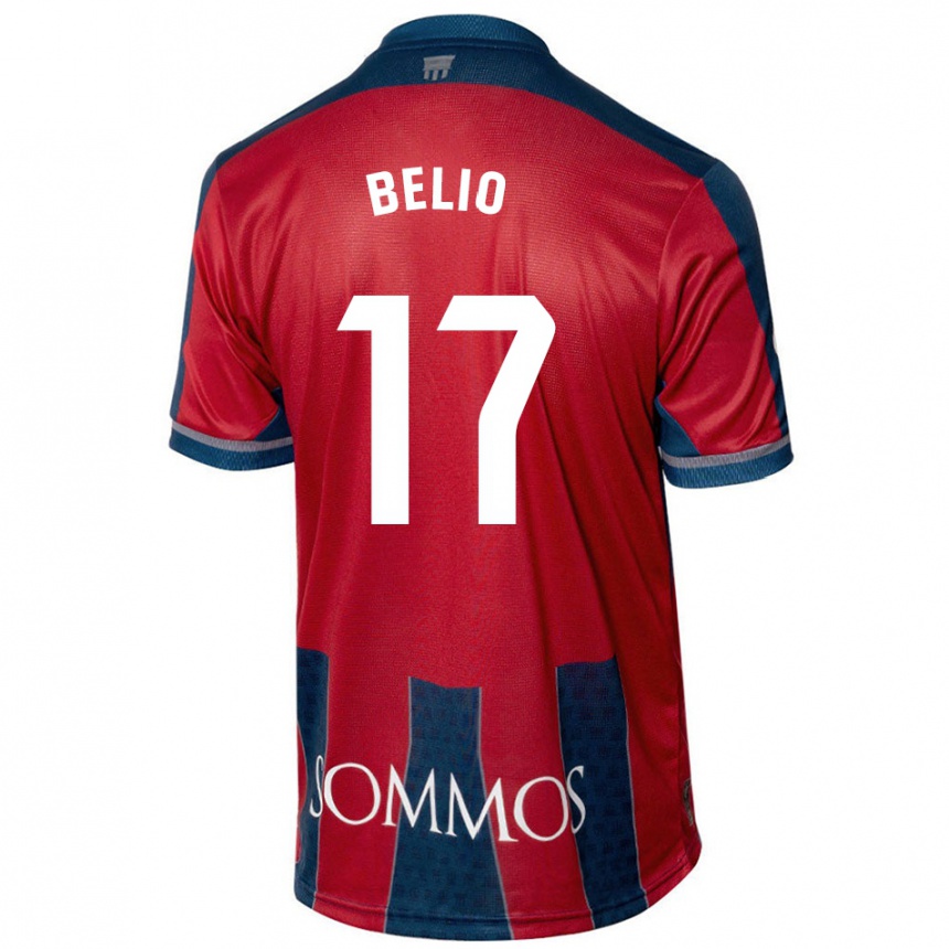 Niño Fútbol Camiseta Marta Belio #17 Rojo Azul 1ª Equipación 2024/25 México