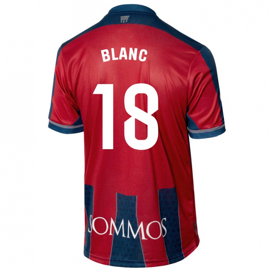 Niño Fútbol Camiseta Laia Blanc #18 Rojo Azul 1ª Equipación 2024/25 México