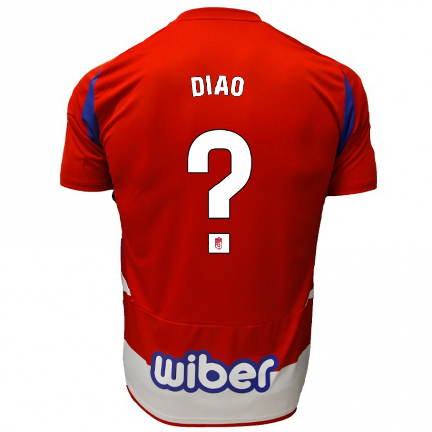 Niño Fútbol Camiseta Siren Diao #0 Rojo Blanco Azul 1ª Equipación 2024/25 México