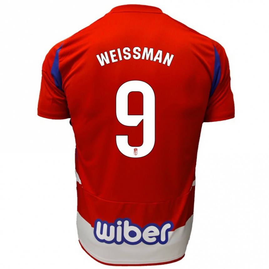 Niño Fútbol Camiseta Shon Weissman #9 Rojo Blanco Azul 1ª Equipación 2024/25 México