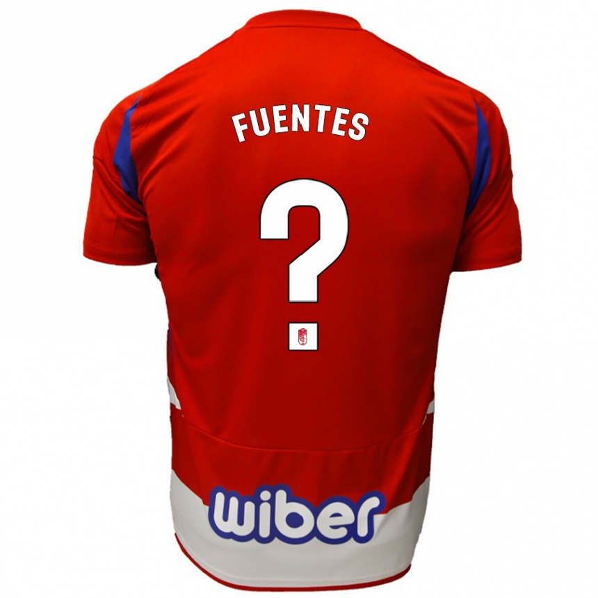 Niño Fútbol Camiseta Alejandro Fuentes #0 Rojo Blanco Azul 1ª Equipación 2024/25 México