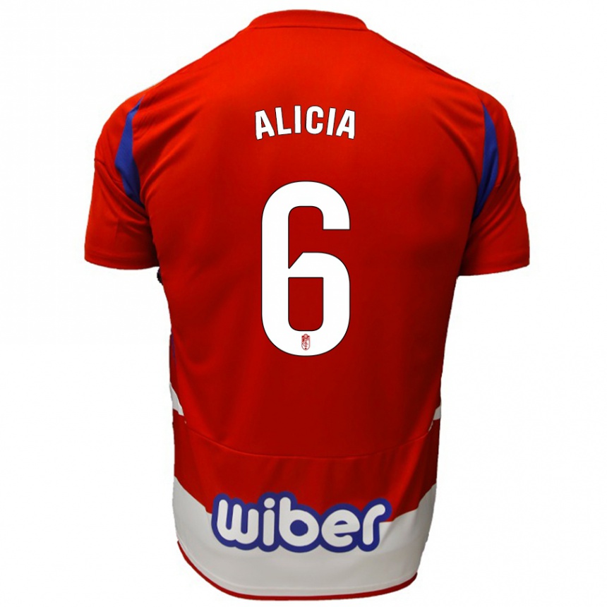 Niño Fútbol Camiseta Alicia #6 Rojo Blanco Azul 1ª Equipación 2024/25 México