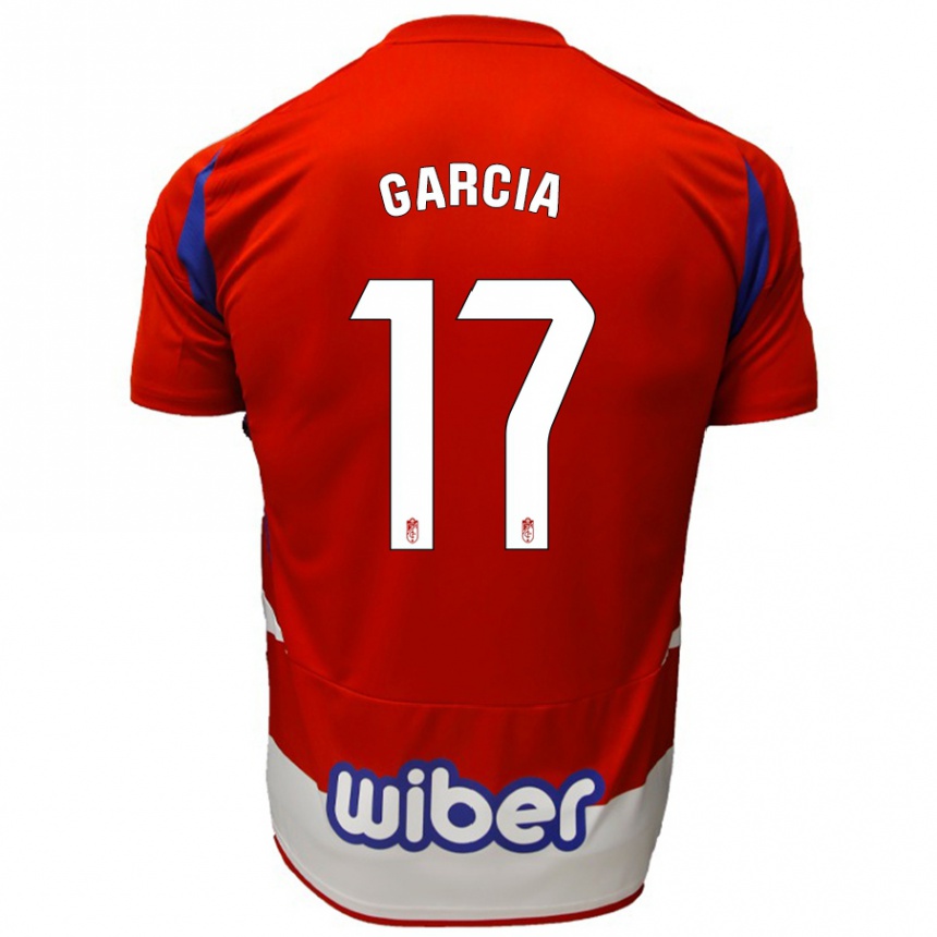 Niño Fútbol Camiseta Naima García #17 Rojo Blanco Azul 1ª Equipación 2024/25 México