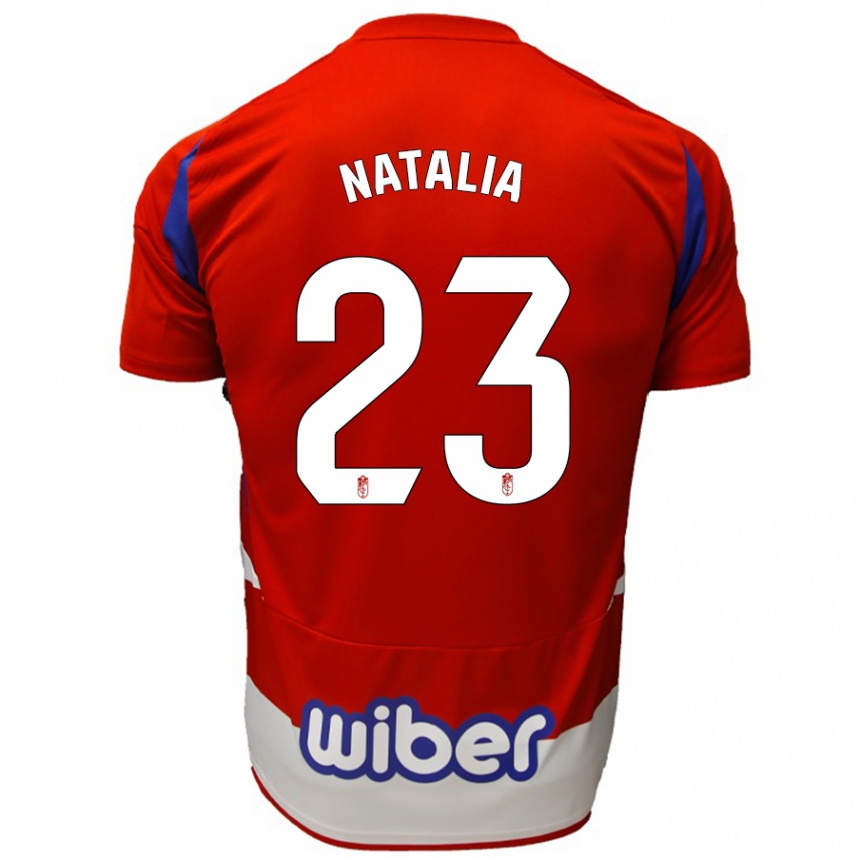 Niño Fútbol Camiseta Natalia #23 Rojo Blanco Azul 1ª Equipación 2024/25 México