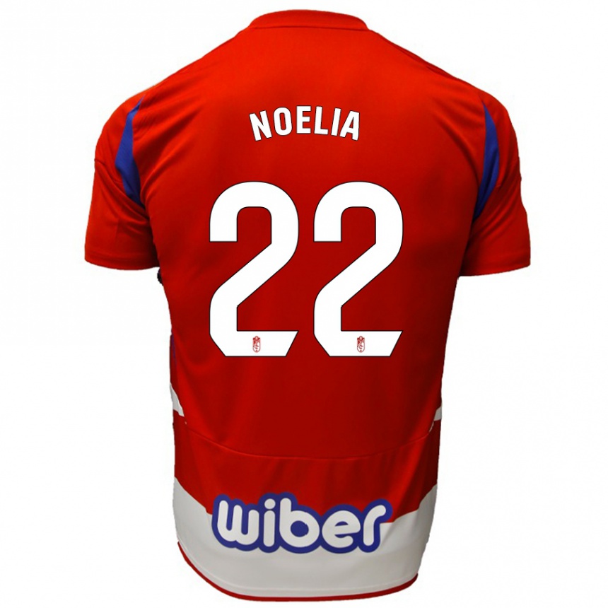 Niño Fútbol Camiseta Noelia Salas Mullens #22 Rojo Blanco Azul 1ª Equipación 2024/25 México