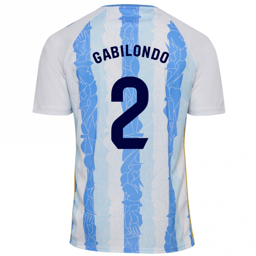 Niño Fútbol Camiseta Jokin Gabilondo #2 Blanco Azul 1ª Equipación 2024/25 México