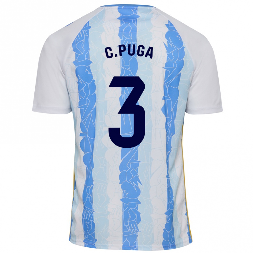 Niño Fútbol Camiseta Carlos Puga #3 Blanco Azul 1ª Equipación 2024/25 México