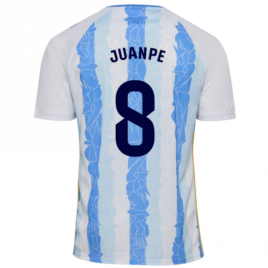 Niño Fútbol Camiseta Juanpe #8 Blanco Azul 1ª Equipación 2024/25 México