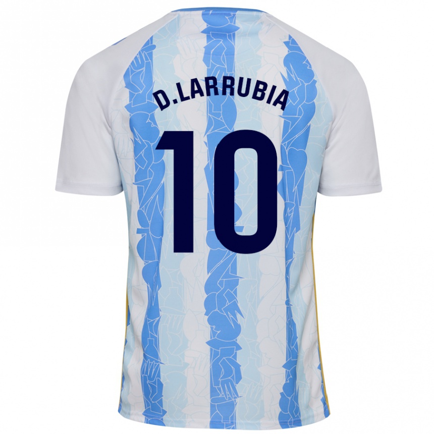 Niño Fútbol Camiseta David Larrubia #10 Blanco Azul 1ª Equipación 2024/25 México