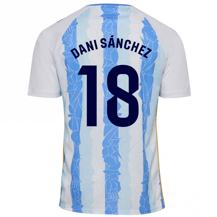 Niño Fútbol Camiseta Dani Sánchez #18 Blanco Azul 1ª Equipación 2024/25 México