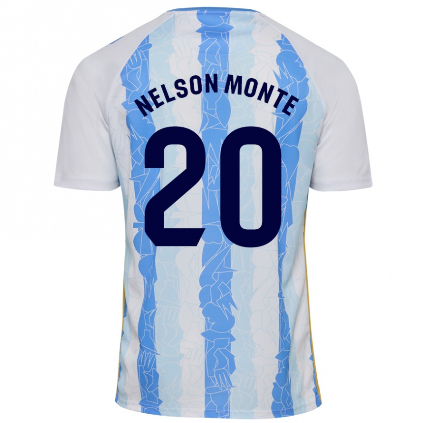 Niño Fútbol Camiseta Nélson Monte #20 Blanco Azul 1ª Equipación 2024/25 México