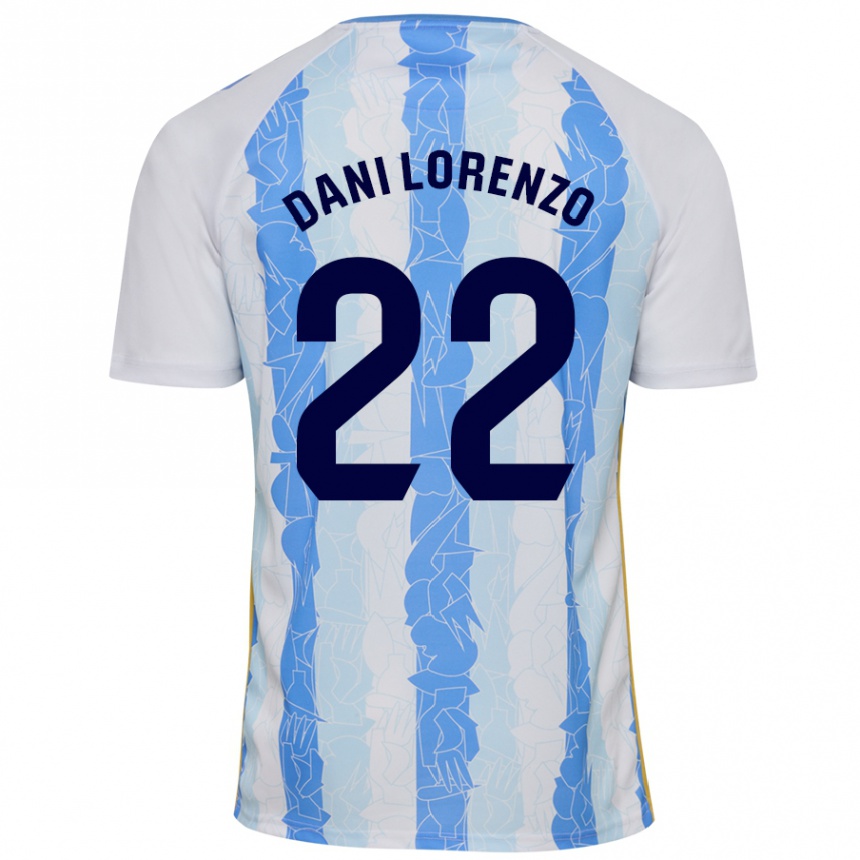 Niño Fútbol Camiseta Dani Lorenzo #22 Blanco Azul 1ª Equipación 2024/25 México