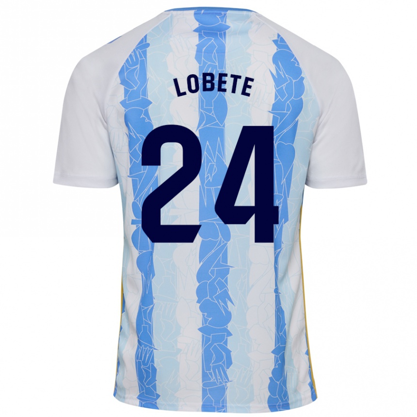 Niño Fútbol Camiseta Julen Lobete #24 Blanco Azul 1ª Equipación 2024/25 México