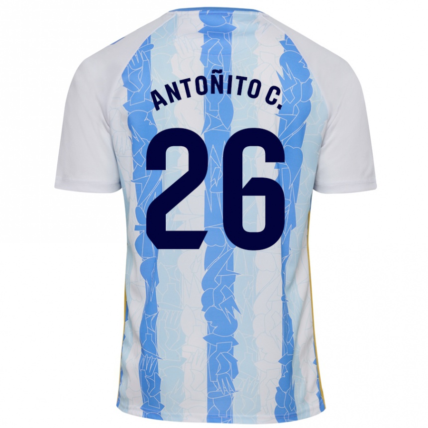 Niño Fútbol Camiseta Antonio Cordero #26 Blanco Azul 1ª Equipación 2024/25 México