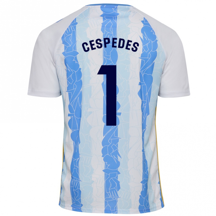 Niño Fútbol Camiseta Andrés Céspedes #1 Blanco Azul 1ª Equipación 2024/25 México