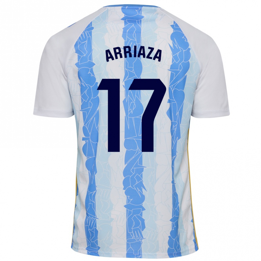 Niño Fútbol Camiseta Pablo Arriaza #17 Blanco Azul 1ª Equipación 2024/25 México