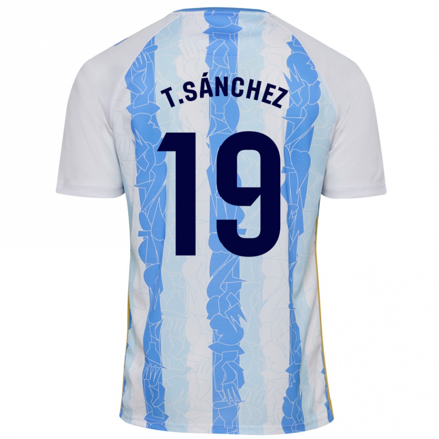 Niño Fútbol Camiseta Toni Sánchez #19 Blanco Azul 1ª Equipación 2024/25 México