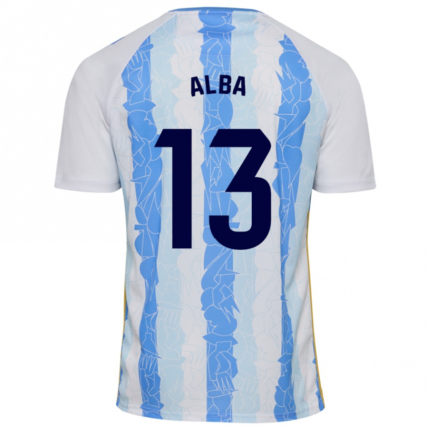 Niño Fútbol Camiseta Alba #13 Blanco Azul 1ª Equipación 2024/25 México