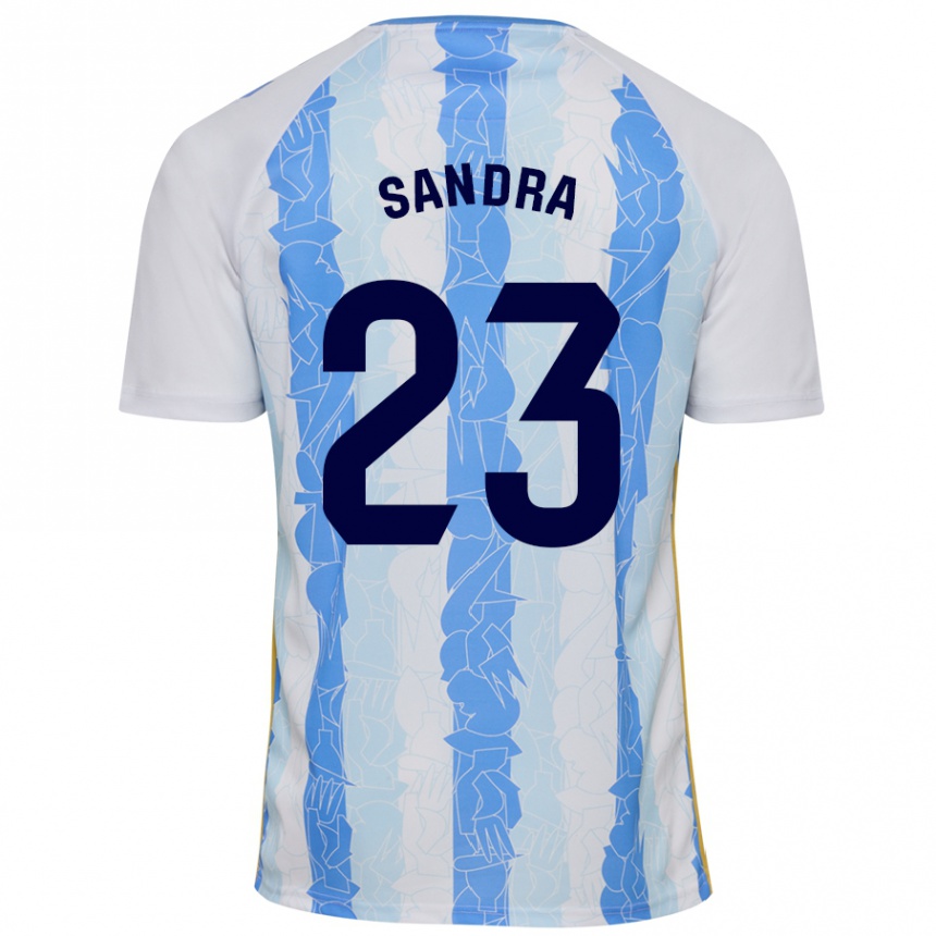 Niño Fútbol Camiseta Sandra #23 Blanco Azul 1ª Equipación 2024/25 México