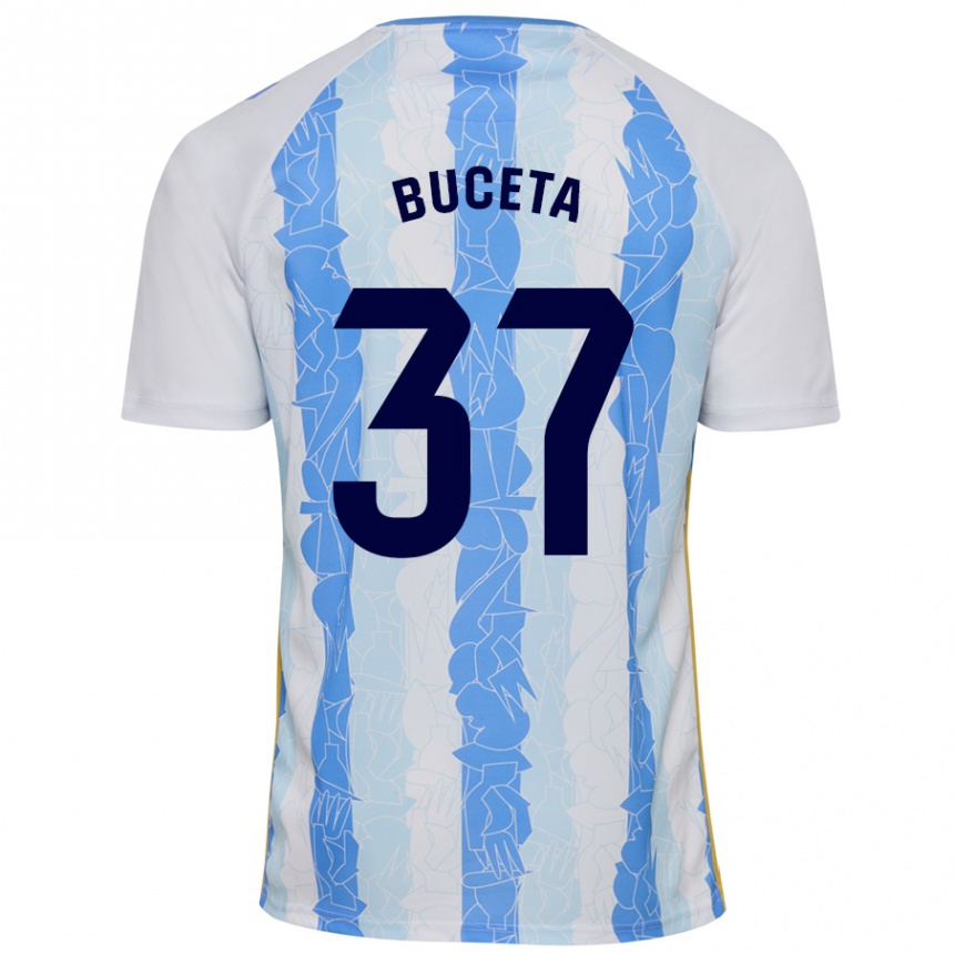 Niño Fútbol Camiseta Ana Buceta #37 Blanco Azul 1ª Equipación 2024/25 México